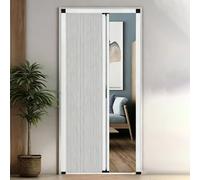 Concertina Door No-Drilling Interior Accordion Retractable Folding Door, Sliding Screen Doors with Aluminum Frame 36x80 40x80 48x80, Temporary Gate for a Room Privacy(White,44x80in/112x203cm)