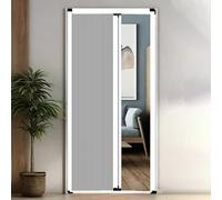 Concertina Door No-Drilling Interior Accordion Retractable Folding Door, Sliding Screen Doors with Aluminum Frame 36x80 40x80 48x80, Temporary Gate for a Room Privacy(Grey,80x80in/203x203cm)