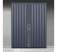 Concertina Door Pleated Accordion Doors Internal with Lock, Space Saving Closet Concertina Door Panel, Folding Closet Doors Aluminum Internal Sliding Door, Grey-26x80in (66x203cm)