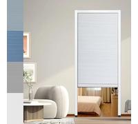 Concertina Door Roll up Folding Doors Internal 203 cm Tall, No Drill Temporary Honeycomb Accordion Door Pull Down, Room Divider Sliding Screens for Wardrobe/Cabinet(White,25x80in/63.5x203cm)