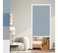 Concertina Door Roll up Folding Doors Internal 203 cm Tall, No Drill Temporary Honeycomb Accordion Door Pull Down, Room Divider Sliding Screens for Wardrobe/Cabinet(Light Blue,99x80in/251.5x203cm)