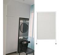 Concertina Door Small Cabinet Retractable Door, No Drill White Sliding Folding Doors, Nonwoven Cupboard Gate for Wardrobe Closet, Customizable Accordion Screen(60x110cm/23.6x43.3)