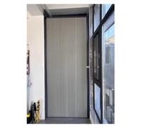 Concertina Doors Internal Grey 220 230 240cm Tall, Waterproof No Drill Honeycomb Folding Door for Bathroom/closet/ Balcony, Space Saving Room Divider, Double Single Sliding Door(230cm high,110cm)