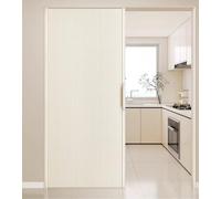 Concertina Foldable Door Customizable Size Accordion Sliding Door, Portable Flexible Room Divider Multifold Gate with Magnetic Closure for Stores/Balcony/Interior, No Upper Or Lower Rails(110x195cm)