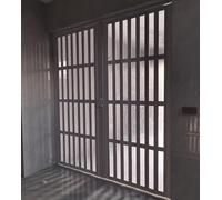 Concertina Foldable Door Heavy Duty Large Concertinar Double Door, Commercial Practical Vinyl Accordion Folding Partition Doors for Mall/Garage/Barns/Kitchens, Easy yo Install(158x198cm)