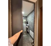 Concertina Foldable Door Indoors Folding Partition Door No Track, Shading Honeycomb Privacy Screens Doors with Aluminum Alloy Frame & Magnetic Closure for Laundry Rooms/Camper/Toilet(90 x 203 cm)