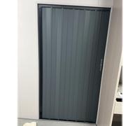 Concertina Folding Door with Lock Key, Space-Saving Sliding Louvre Design for Closet, Shower, and Kitchen Privacy
