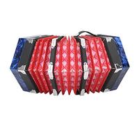 Concertina Instrument, Solid Wood Professional Accordion Concertina for Beginners and Students for Instrument Supplies for Adults(Royal blue)