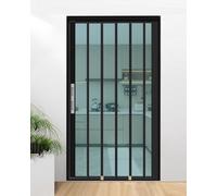 Concertina Multifold Sliding Door with Lock, Space Saving Accordion Screen for Wardrobe Bathroom Laundry Room, Thermal Insulated Partition Panels