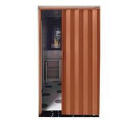 Concertina PVC Panel Door with Handle, Temporary Room Divider Screen for Kitchen, Bathroom, Patio, 141x203cm