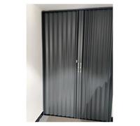 Concertina Room Divider Folding Door, Metal Aluminium Waterproof with Lock & Kit, Ideal for Indoor Open Kitchen and Space Partition