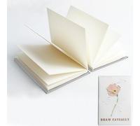 Concertina Sketchbook A6, Pocket Handmade with Slip Case 15.7cm X 10.5cm for Art Journals, Storyboards, Concept Drawings (Flowers 2)