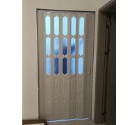 Concertina Sliding Accordion Door - No Bottom Track for Easy Installation, Ideal for Kitchen, Bathroom, and Bedroom Doorways