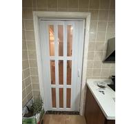 Concertina Sliding Accordion Door - No Bottom Track for Easy Installation, Ideal for Kitchen, Bathroom, and Bedroom Doorways