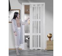 Concertina Sliding Door for Cupboard, Acrylic Panel & Metal Frame Retractable Screen, Space-Saving Solution for Home Interiors