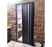 Concertina Sliding Gate for Outdoor Patio and Front Door, Folding Door with Lock and Key, Retractable Screen Hardware Kit