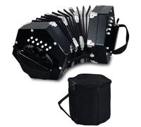 Concertinas,20-key accordion for adults, professional accordion for beginners, adjustable hand straps, instrument accessories (BLACK)