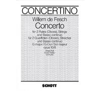 Concerto G major op. 10/8 Willem de Fesch Score 2 Flutes [Oboes], Strings and Ba