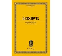 Concerto in F Study score piano and orchestra Gershwin Ernst Eulenburg & Co. Gmb