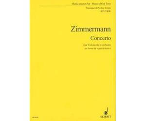 Concerto Study score cello and orchestra (easy) Zimmermann en forme de "Pas de t