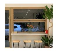 Concession Window Aluminum Alloy Food Truck Service, Folding Flush Mount Serving Windows for Flower Coffee Shop, Push-Pull Up and Down Up to 80 Degrees(100x60 cm)