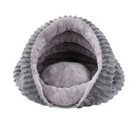 Conch Pet Bed, 2-in-1 Foldable Self-Warming Washable Removable Cat Nest Bed, Non-Slip Tunnel Design for Sleeping at Home, Travel, Winter, Outdoor, Balcony