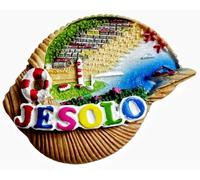 Conch Shape Jesolo Italy Fridge Magnet Travel Souvenir 3D Refrigerator Decoration Magnet Hand Painted Craft Collection