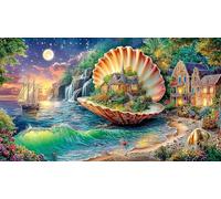 Conch-World 1000 Piece Puzzle Game Recycled Paper Educational Game Challenge Fun and Challenging Family Game Great Gift Idea for Women, Gifts for Men 38x26/1000pcs