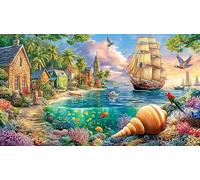 Conch-World Recycled Paper Jigsaw Puzzles 1000Pc Educational Games Fun and Challenging Family Game Great Gift Idea for Decompression 38x52/1000pcs