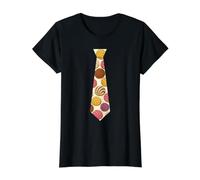 Concha Tie Mexican Pan Dulce Mexican Bakery Pattern Necktie Value Graphic T-Shirt, Women, Black, XS