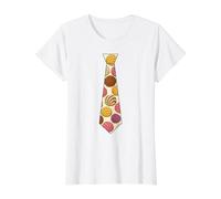 Concha Tie Mexican Pan Dulce Mexican Bakery Pattern Necktie Value Graphic T-Shirt, Women, White, XS