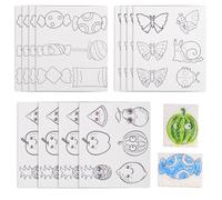 CONCHLERY 72 Pcs 18 Styles Magical Foam Texture Paper Sheets 4.7 x 5.7 inch White Texture Painting Paper DIY Craft for Acrylics Painting