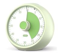 Conchstar Visual Timer for Kids - Silent Timer Analog 60-Minute Countdown for Classroom Learning, Teachers, Children with ADHD/Autism, Homeschooling (Light Green)