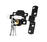 Concise Home 50mm Double Long Throw Gate Lock 5 Keys Garden Locking Both Sides