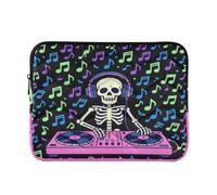 Concise Notebook Computer Pocket 15Inch+ Skeleton Dj Music Notes Party | 15Inch+ Laptop Case Bag for college women funda para computadora L