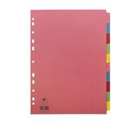 Concord 10-Part 5-Colour Dividers A4 Assorted 72099/J20