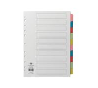 Concord 10-Part Printed Index Subject Dividers A4