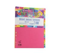 Concord Index A-Z 20-Part A4 160gsm Bright Assorted (Pack of 10) 52499