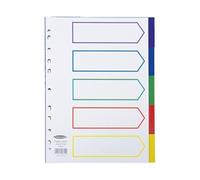 Concord 5-Part Index Polypropylene Multicoloured A4 06801