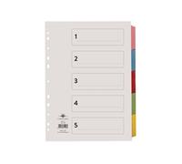 Concord Divider 5-Part A4 Multicoloured Tabs with Contents 71198/PJ11