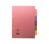 Concord Divider 5-Part A5 160gsm Pastel Colours 70599/J5