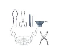Concord 7 Pieces Premium Stainless Steel Canning Set Starter Kit w/Rack. No Rust Extra Stability. BULK PACKS (Canning Set)