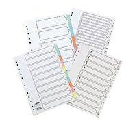 Concord A4 1-20 Part Recycled Index Folder - White
