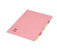 Concord 10-Part 5-Colour Dividers A4 Assorted 72099/J20