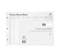 CONCORD CD14P Refill for Visitors Book 50 Sheets 2000 Entries 230x355mm Ref 85801, Black - Single Concord Black