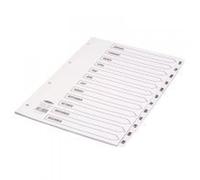 Concord Classic Index Mylar-reinforced Punched 4 Holes Jan-Dec A4 White Ref 02201/CS22