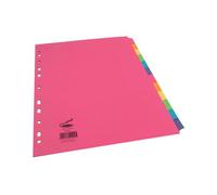 Concord Divider 12 Part A4 160gsm Board Bright Assorted Colours