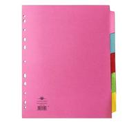 Concord Divider 5-Part A4 Extra Wide Pastel Colours 71399/J13 (Pack of 4)