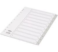 Concord Grey Index Polypropylene 120 Micron Europunched 1-10 A4 Ref 62405
