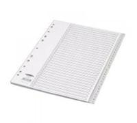 Concord Grey Index Polypropylene 120 Micron Europunched 1-31 A4 Ref 62805